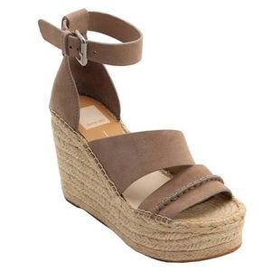 NIB Dolce Vita almond suede espadrilles simi